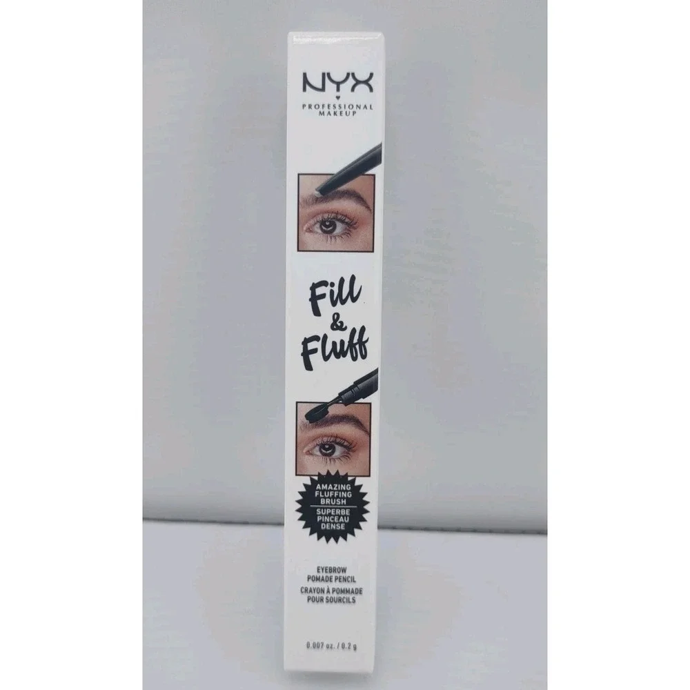 NYX PROFESSIONAL MAKEUP Fill Fluff Eyebrow Pomade Dual-End Brush‎ & Pencil Clear